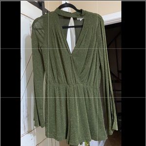 Sparkling green romper